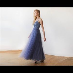 Bridesmaid Dusty Blue Dress Size S/M